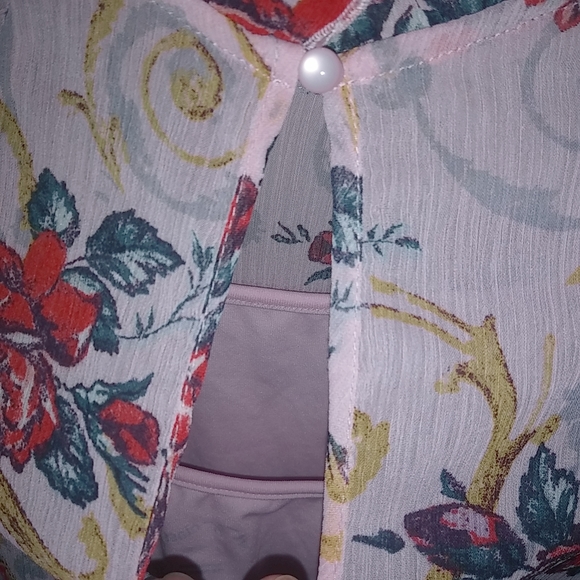 Art Class XL Girls Long Sleeved Pink Red Roses Layered Dress Kids - Picture 5 of 10